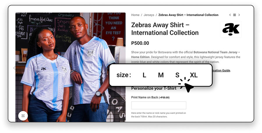 pick jersey size guide